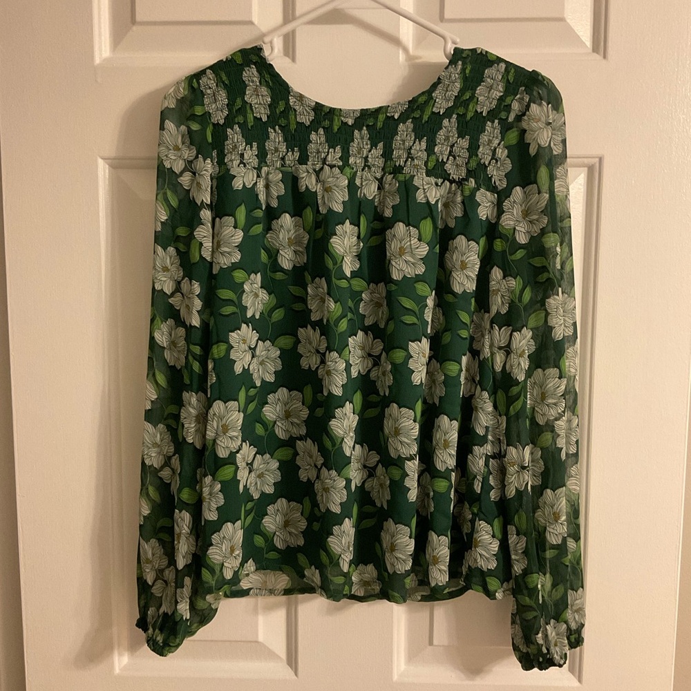 Draper James Smocked Woven Top/Blouse